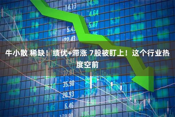 牛小散 稀缺！绩优+滞涨 7股被盯上！这个行业热度空前