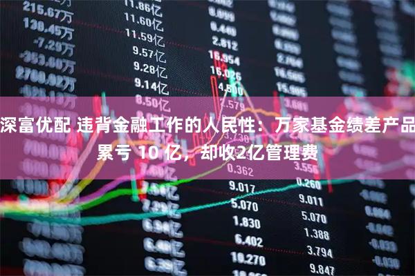 深富优配 违背金融工作的人民性：万家基金绩差产品累亏 10 亿，却收2亿管理费