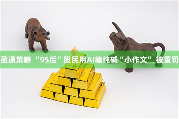 盈通策略 “95后”股民用AI编纯碱“小作文” 被重罚